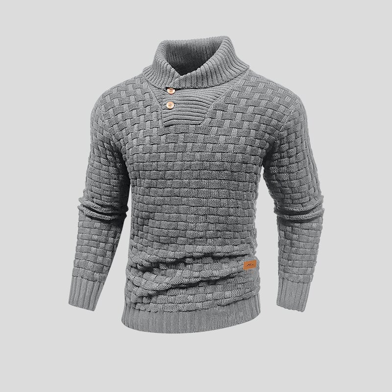 Męski sweter z dzianiny | Ciepły design