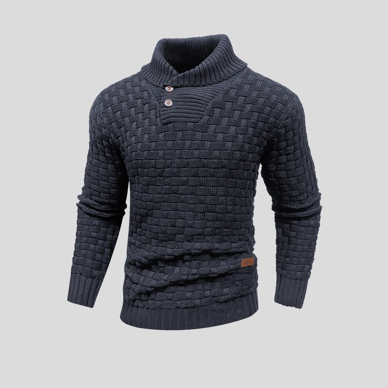 Męski sweter z dzianiny | Ciepły design