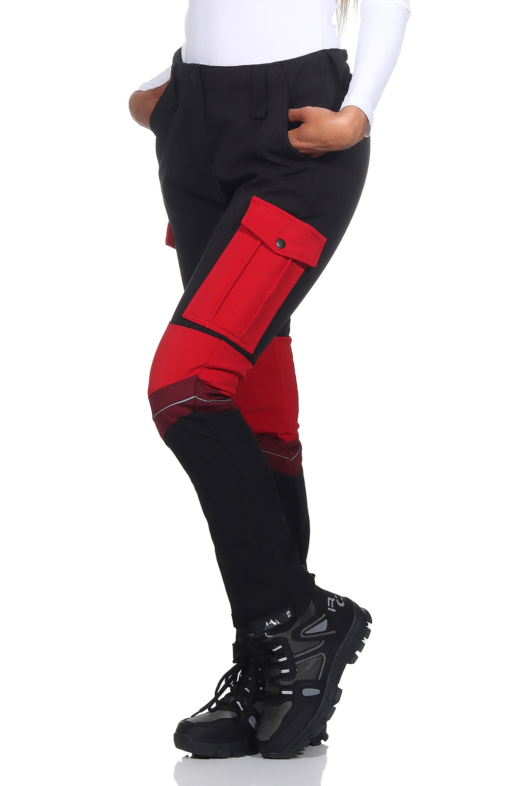 Damskie Spodnie Outdoorowe – Krój Slim z Kieszeniami