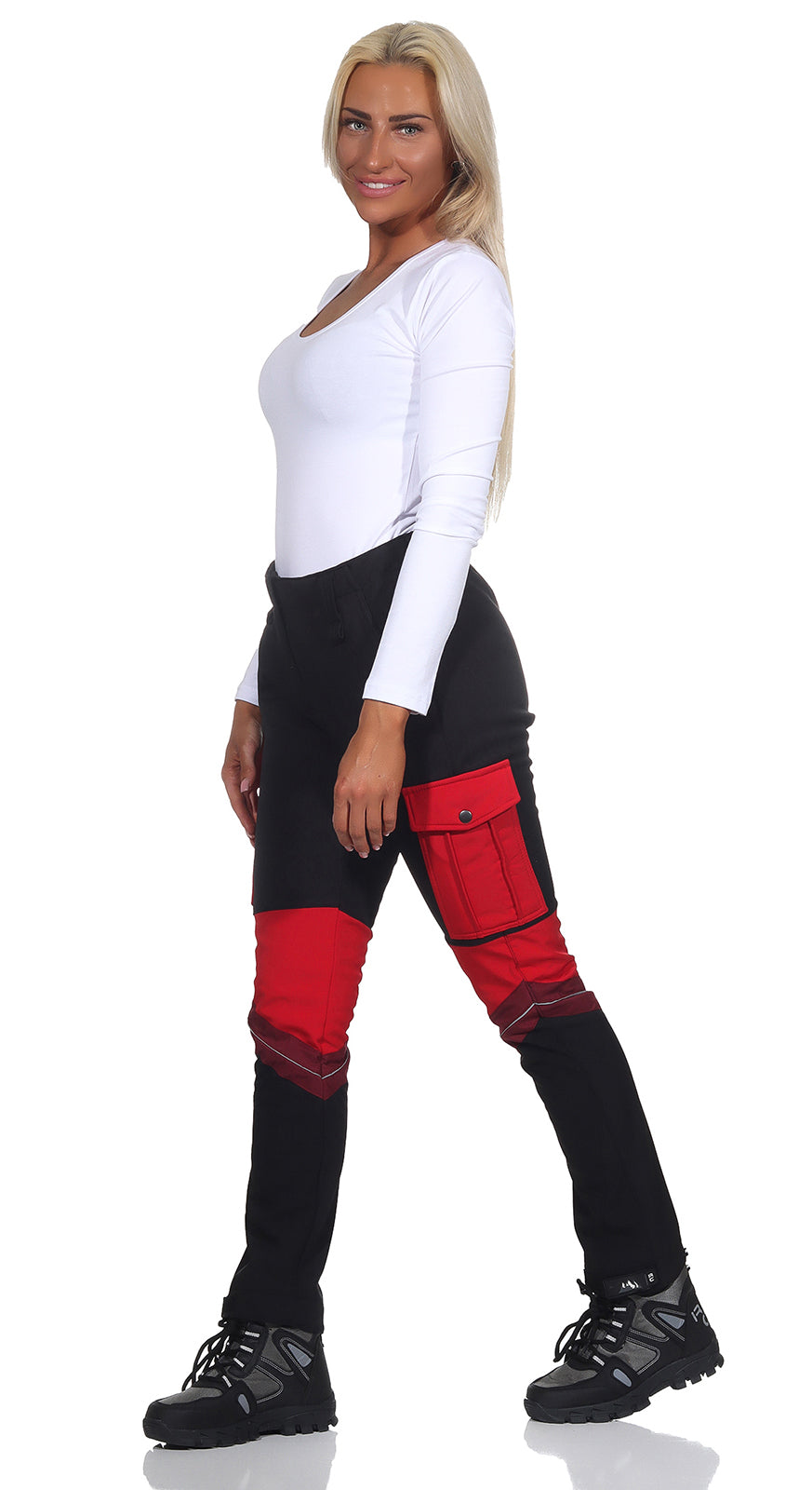 Damskie Spodnie Outdoorowe – Krój Slim z Kieszeniami