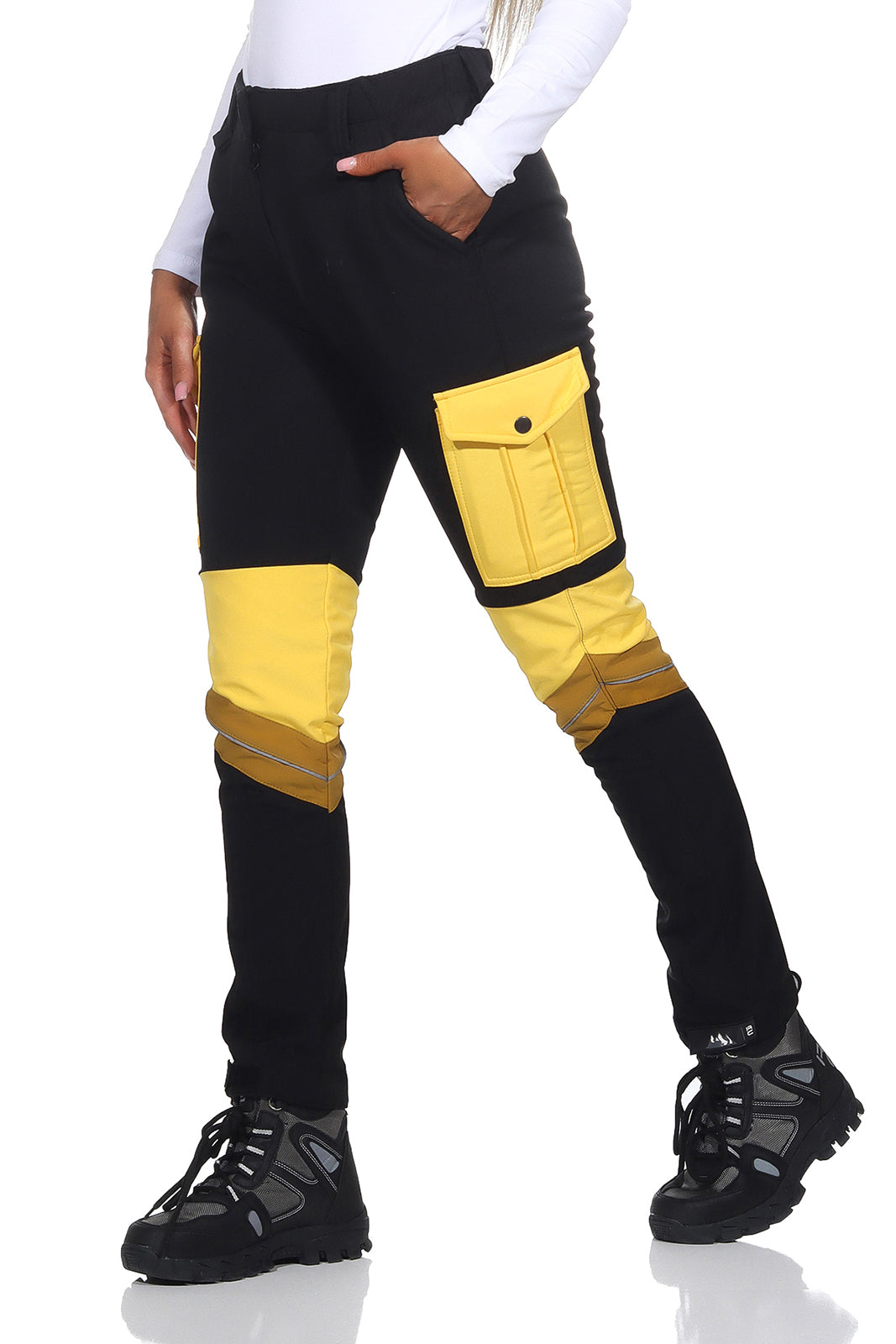 Damskie Spodnie Outdoorowe – Krój Slim z Kieszeniami