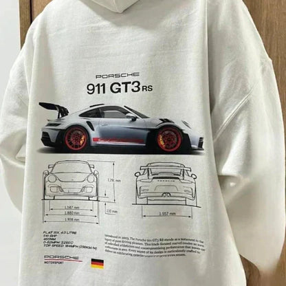 Męska bluza z kapturem Racing | Luźny krój