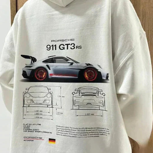 Męska bluza z kapturem Racing | Luźny krój