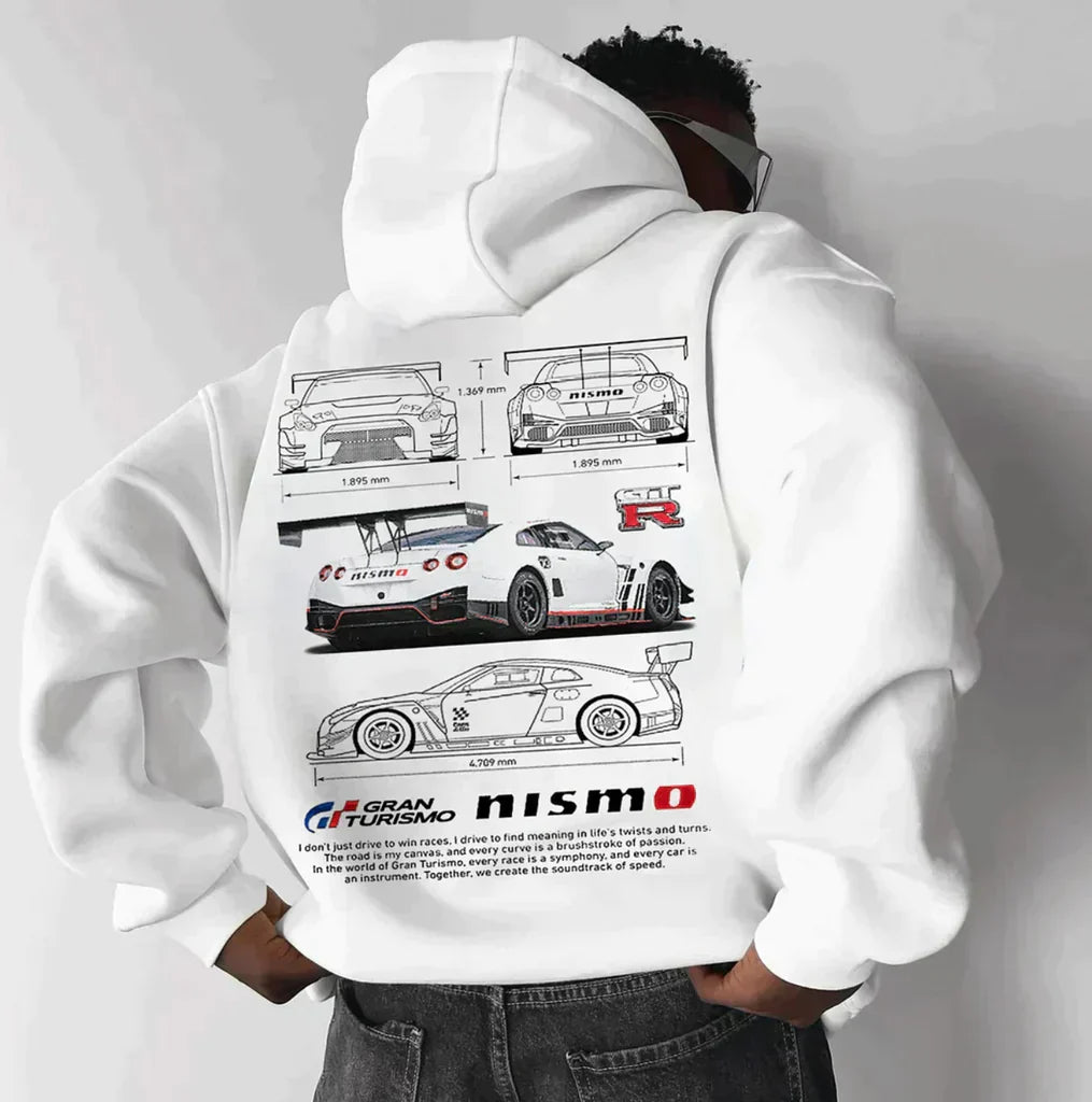 Męska bluza z kapturem Racing | Luźny krój