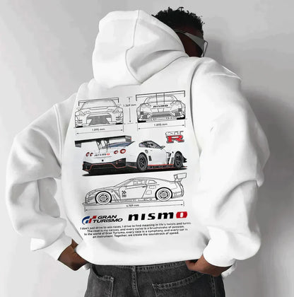 Męska bluza z kapturem Racing | Luźny krój
