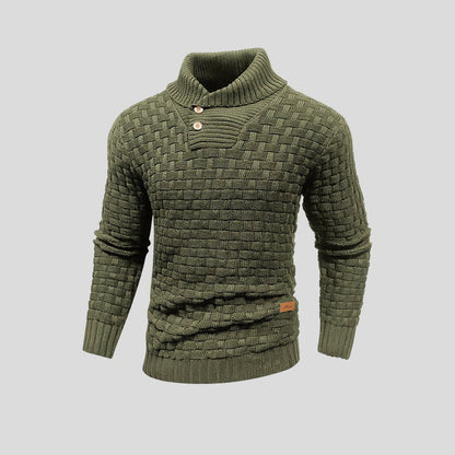 Męski sweter z dzianiny | Ciepły design