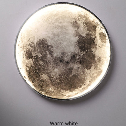 3D LED Lampa Sufitowa – Projekt Księżyc i Ziemia, Przyciemniane Światło Atmosferyczne